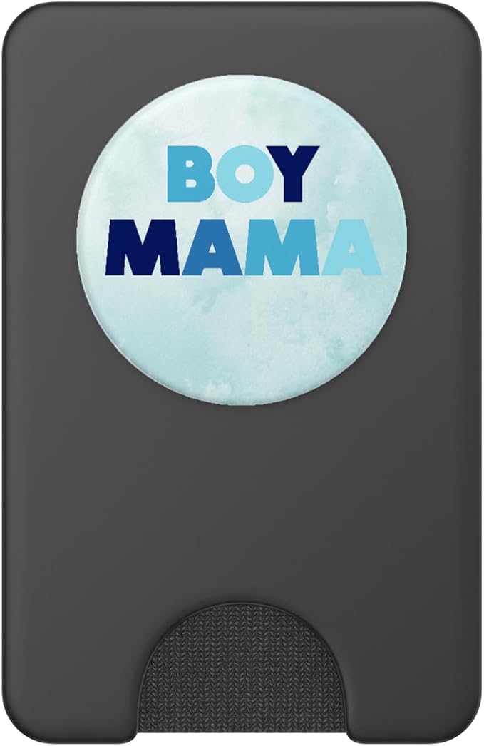Trendy Boy Mama Blue Color Bluish Boy Mom Mother's Day PopSockets Adhesive PopGrip
