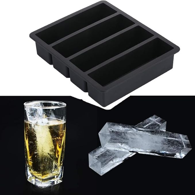 JBFadzmat 2-Piece Silicone Ice Tray Set, suitable for whiskey, cocktails, or butter molds. Freezer molds with dust covers, easy to unmold and clean, reusable.