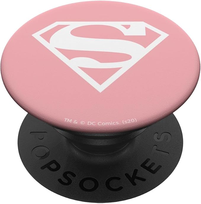 Supergirl White &amp Pink Shield PopSockets Adhesive PopGrip
