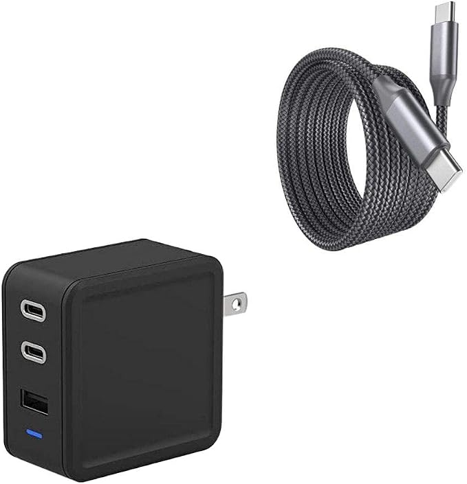 BoxWave Universal PD USB Type-C Wall Charger Bundle (65W) Power Delivery AC Adapter USB Type-C Wall Charger - Jet Black Charger for Smartphones and Tablets