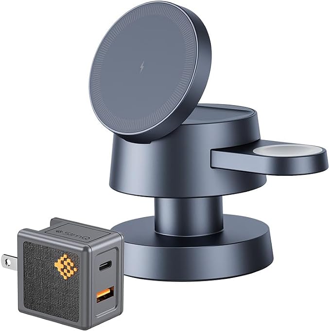 4-in-1 Wireless Charger with Mushroom Lamp &amp 30W Changer