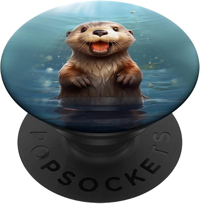 Cute Adorable Sea Otter PopSockets PopGrip for MagSafe