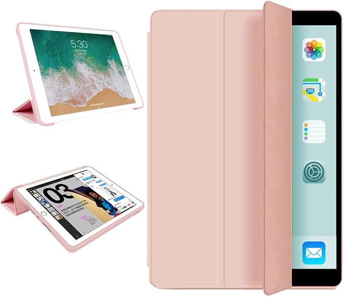 iPad Pro 11 Case 4th/3rd/2nd Gen Black | 2022/2021/2020 Lightweight Smart Folio Trifold Stand Auto Sleep/Wake Soft Silicone Back without Pencil Holder