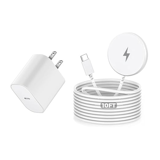 Magnetic Wireless Charger for iPhone 17 16 15 10FT Fast Phone Charging Pad | with USB C Wall Charger Fast Block For iPhone 17 Pro Max/17/iPhone 16 Pro Max/15/Plus/Pro/14/13/12 SeriesAirPods 4/3/2/Pr