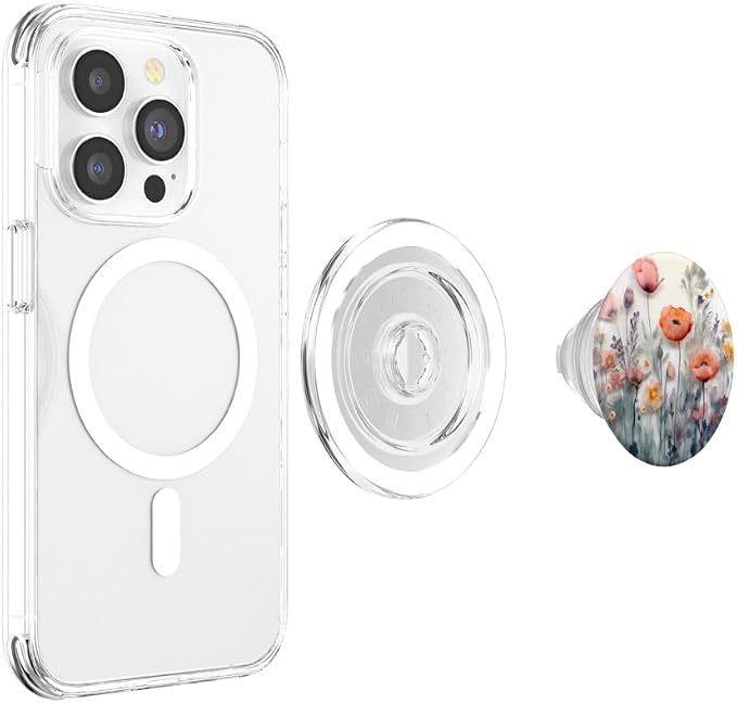 Poppy Flowers Bouquet in Style of Resin Flower PopSockets Adhesive PopGrip
