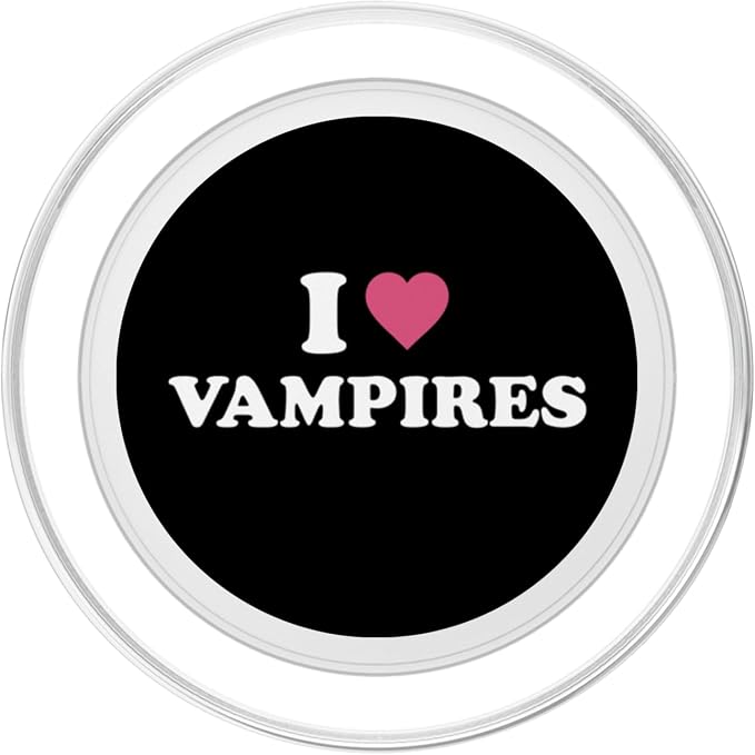 I Love Vampires Pink Emo Goth Boys Girls PopSockets Standard PopGrip