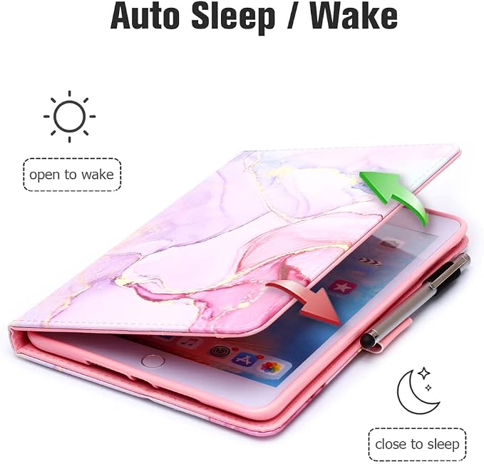 iPad mini Case FANCITY Mini 4 Mini 5 Mini 3/2/1 Smart Wake Sleep Case with Kickstand [Card Slot &amp Pen Holder] PU Leather Protective Cover for Apple iPad mini 4 Mini 5 2019 Mini 2/3 - Beach
