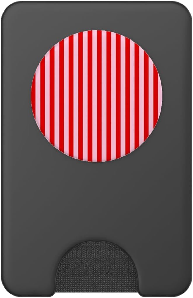 Red Pink Striped Pattern Phone Case PopSockets PopGrip for MagSafe