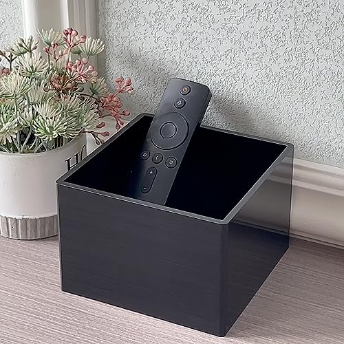Remote Control Holder, TV Remote Organizer Caddy for Table, Acrylic Remote Storage Box, Black