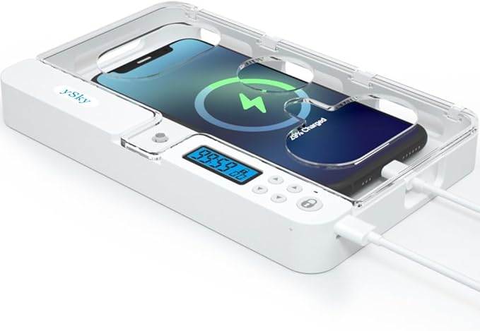 ySky Phone Lock Box with TimerPhone Access Blocker Device for Cell Phones Limits Smartphone Access Reduces Screen Time &amp Improves FocusTimed Jail Locker to Help KidsStudents Adults Focus Bac