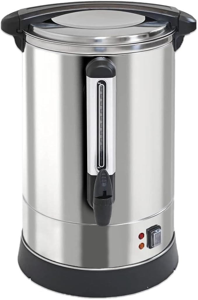 PartyHut 100-Cup XL Commercial Coffee Urn | Stainless Steel Coffee Maker Hot Beverage Dispenser for Catering & Events | Extra Large Commercial Size Coffee Brewer Broiler