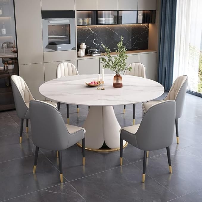 Dining Chairs Set of 2, Modern Faux Leather Dining Metal Legs for Living Kitchen Dining Room