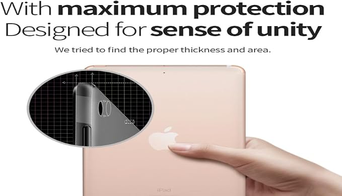skoko [2 Pack] Transparent Matte Back Protector Compatible with iPad air 13 inch M4 M3 M2 6-7-8th Gen Released in 2024 2025 2026 Easy Installation Matte Clear Skin/Case-Friendly