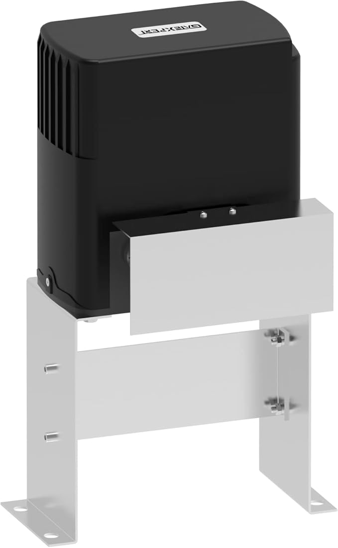 GATEXPERT Automatic Sliding Gate Operator Kit Driveway Security Gate Opener Hardware Kit with Two Transmitters and Infrared Photocell for Slide Gates up to 40 feet Long (for Gates up to 1300lbs)