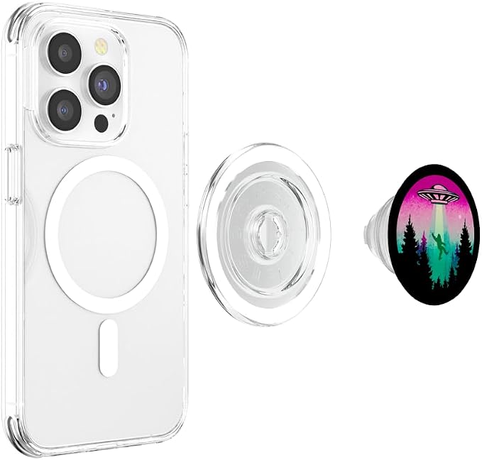 Cryptidcore Aesthetic Sasquatch Bigfoot UFO Alien Abduction PopSockets Adhesive PopGrip