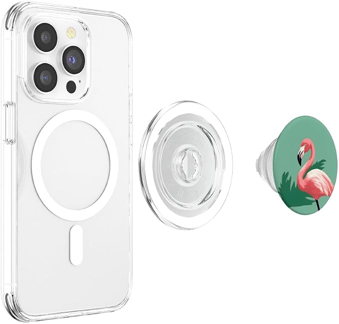 Cute Pink Flamingo Tropical Flamingos PopSockets PopGrip for MagSafe