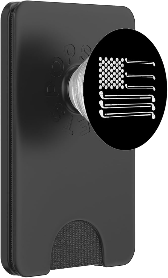 Golf American Flag Golfing Ball July 4th PopSockets Adhesive PopGrip
