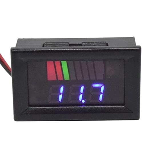 Battery Charge Level Indicator Universal Car Battery Capacity Meter Tester Checker 12v-60v Blue Motorcycle Checker Auto Tester Fuel Gauge Indicator