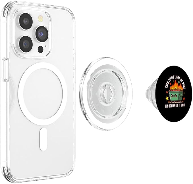 Fun Groovy This Little Light-Of Mine Emotional Dumpster Fire PopSockets PopGrip for MagSafe