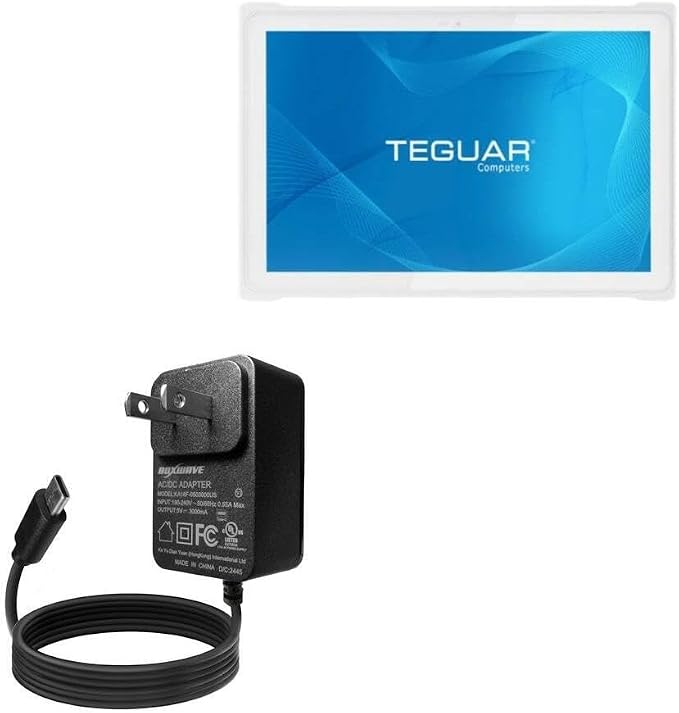 BoxWave Charger Compatible with Teguar TMT-Q7C80-10S - Wall Charger Direct (15W) Rapid Charge Your Device with Built-in 3ft Cable