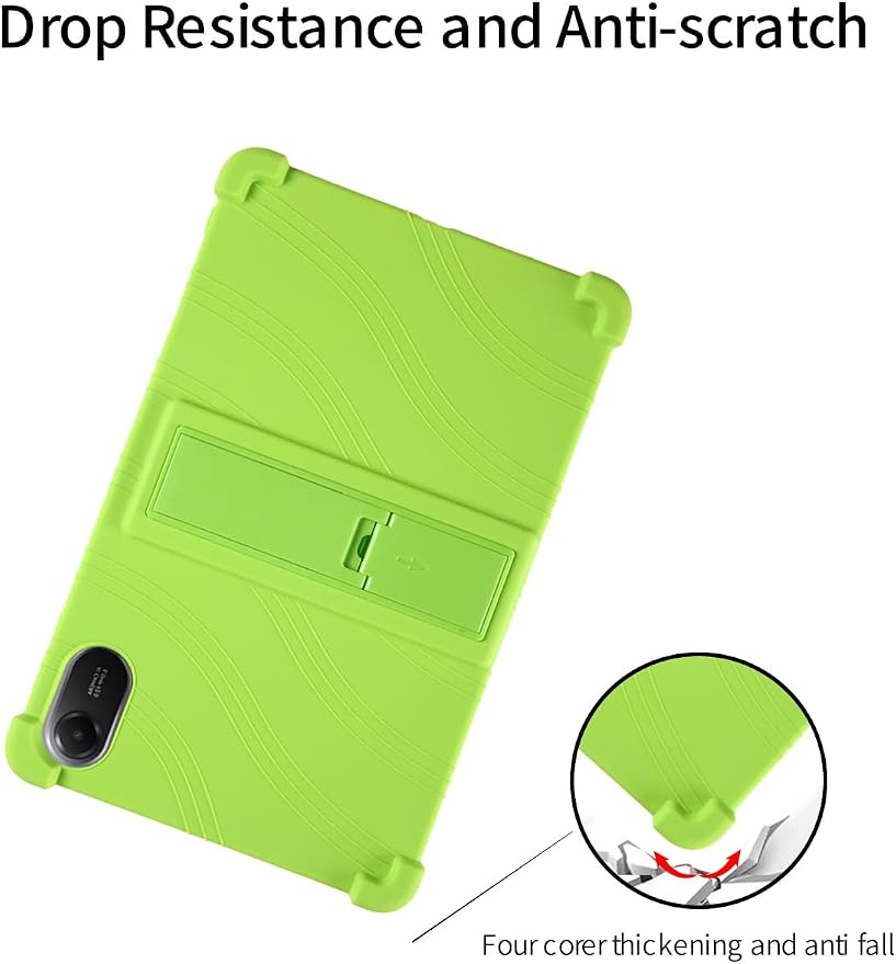 for Xiaomi Redmi Pad 2 Tablet 11 inch Tablet CaseBOVUGAC Soft Silicone Adjustable Stand Shockproof Kids Friendly for Redmi Pad 2 11 Tablet(Black)