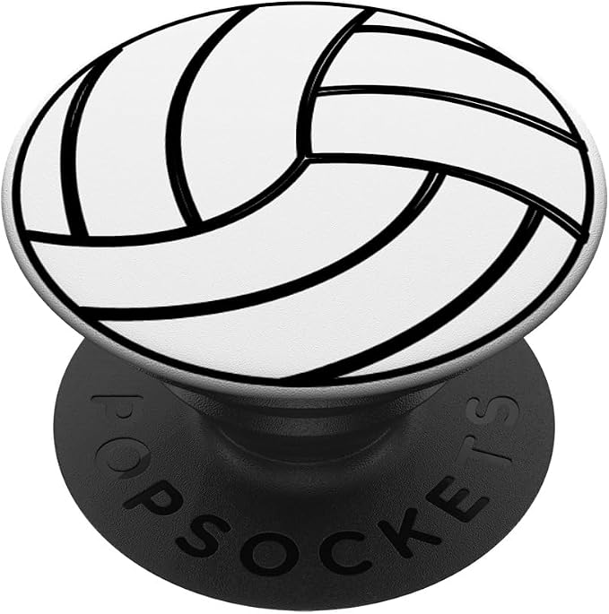 Volleyball White PopSockets Adhesive PopGrip