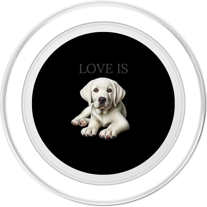 White Labrador Retriever Shirt Lab Tee Dog Mom Dad Puppy PopSockets Standard PopGrip