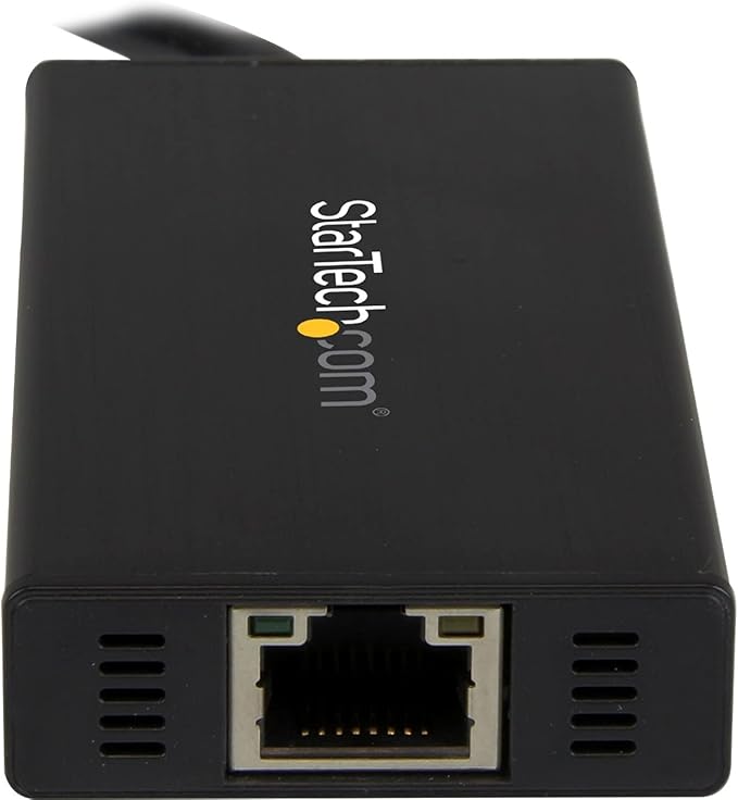 StarTech.com USB 3.0 Hub with Gigabit Ethernet Adapter - 5Gbps - 3 Port - NIC - USB Network / LAN Adapter - Windows & Mac Compatible , TAA (ST3300G3UA)