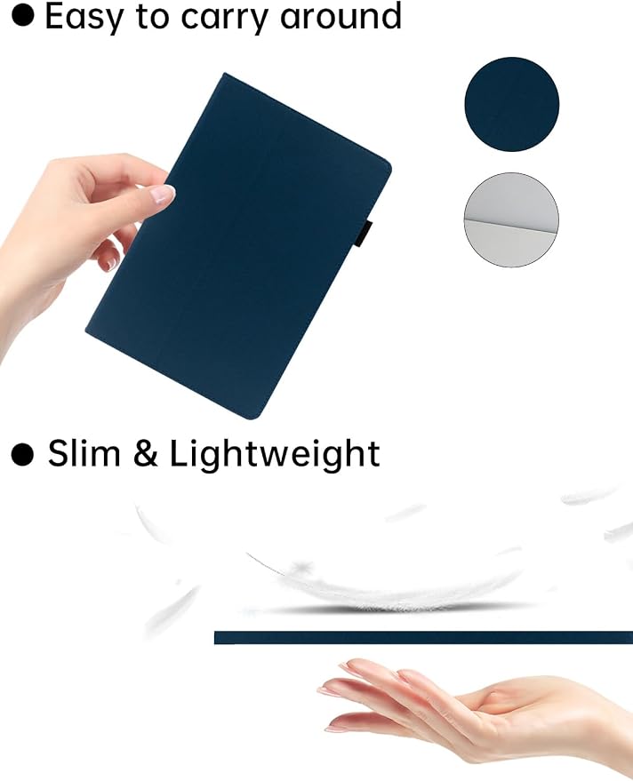Case for SVITOO P108 Tablet 12 inch，WUNIAK Premium Leather Business Folio Stand Cover for SVITOO P108 Tablet 12 inch with Hand StrapBlack