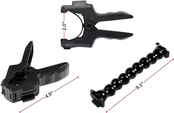 Gooseneck Phone Holder Flex Clamp Clip Mount with Flexible Jaws for Desk Pole or Mobile Stand Adjustable Compatible with iPhone 14 13 Pro XS Max XR X 8 7 6 6s Plus and Other 4-7'' Device