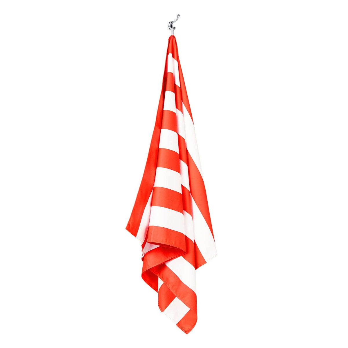 Dock & Bay Beach Towel - Quick Dry, Sand Free - Compact, Lightweight - 100% Recycled - Includes Bag - Cabana - Waikiki Coral Red - Large (160x90cm, 63x35)