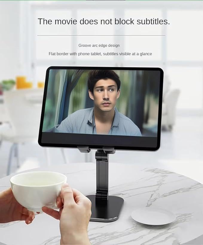 Multi Folding Cell Phone Stand4 Adjustable Foldable Desktop Phone Holder Cradle Dock Compatible with iPhone 16 15 14 13 12 11 Pro Xs Xs Max Xr X 8 Kindle Android Phones