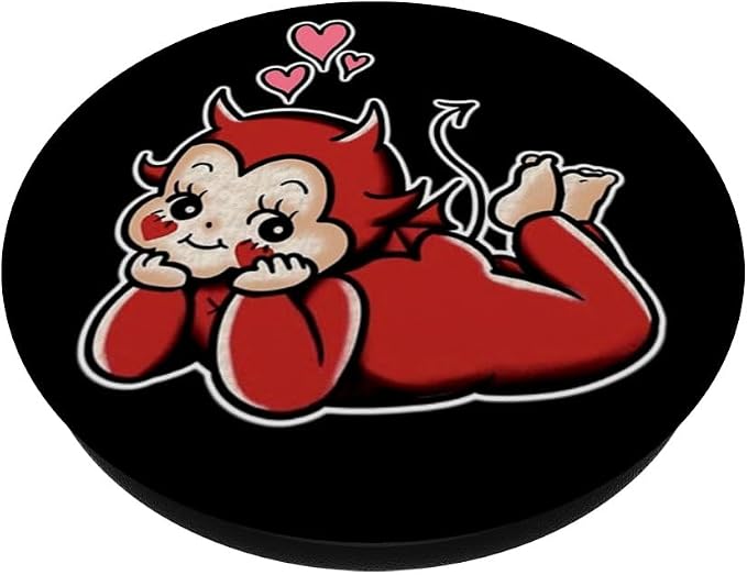 Kewpie Baby Devil Cupid Love Traditional Tattoo Flash PopSockets PopGrip for MagSafe