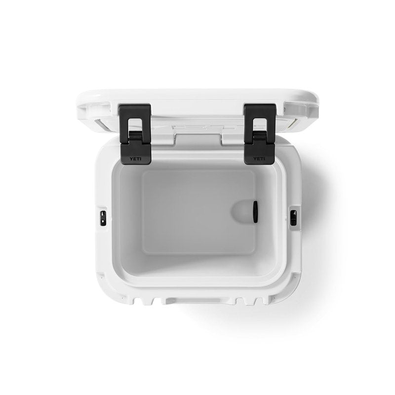 YETI Roadie 24 2.0 Hard Cooler with DoubleDuty Shoulder Strap and Drain Plug, White
