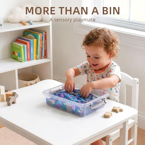 Citylife 3 PCS Plastic Storage Bins with Latching Lids Portable Project Case Clear File Box Stackable Storage Containers for Organizing B5 Paper, Photo, Document, Scrapbook - size: 3.3QT, style: 3 PCS
