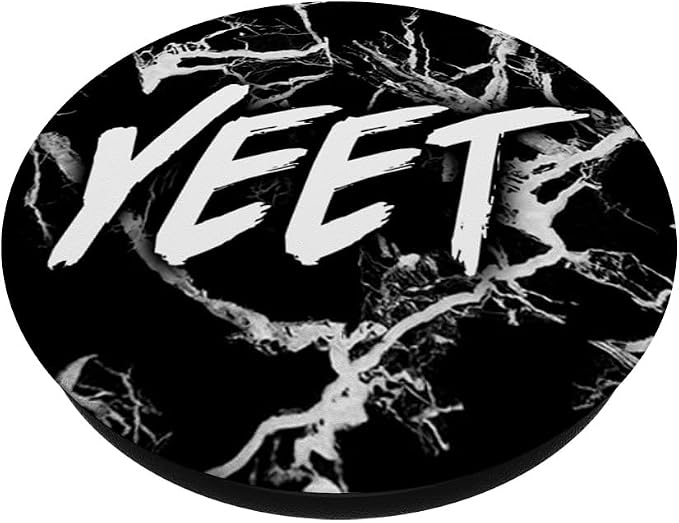 Cool Yeet Saying Design Funny Pop Up Gift for Kids on Black PopSockets Adhesive PopGrip