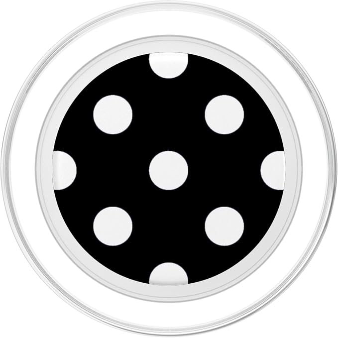 Polka Dot Black and White Pattern PopSockets Adhesive PopGrip