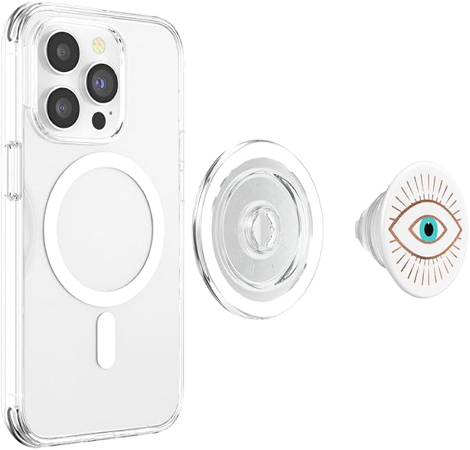 Rose Evil Eye White PopSockets Adhesive PopGrip