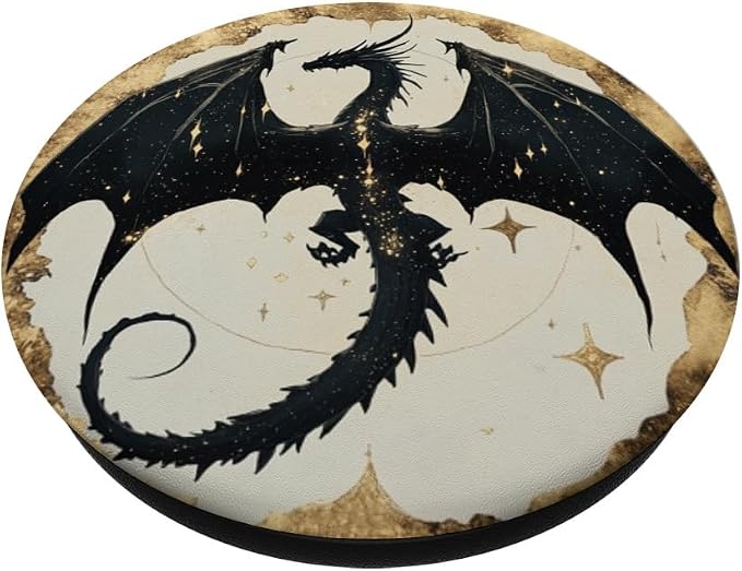 Book Dragon Librarian Mythical Creature Flame Wyvern Fantasy PopSockets PopGrip for MagSafe