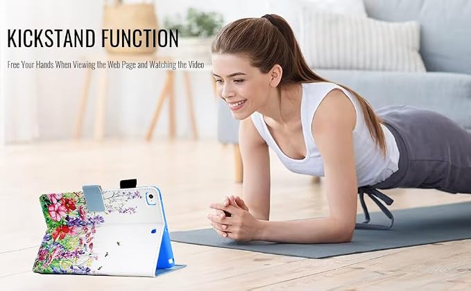 Case for iPad 9th/8th/7th Generation iPad 10.2 Case (2021/2020/2019 Model iPad 9/8/7 Case) PU Leather Folio Folding Stand Cover for iPad 10.2 inch Auto Wake/Sleep Hummingbird