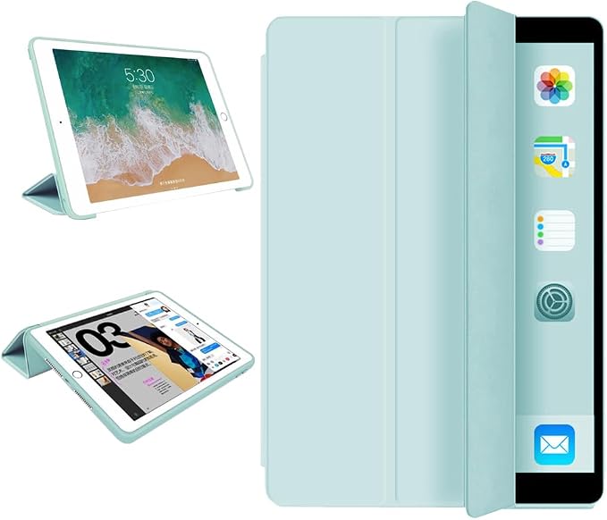 iPad Pro 11 Case 4th/3rd/2nd Gen Black | 2022/2021/2020 Lightweight Smart Folio Trifold Stand Auto Sleep/Wake Soft Silicone Back without Pencil Holder