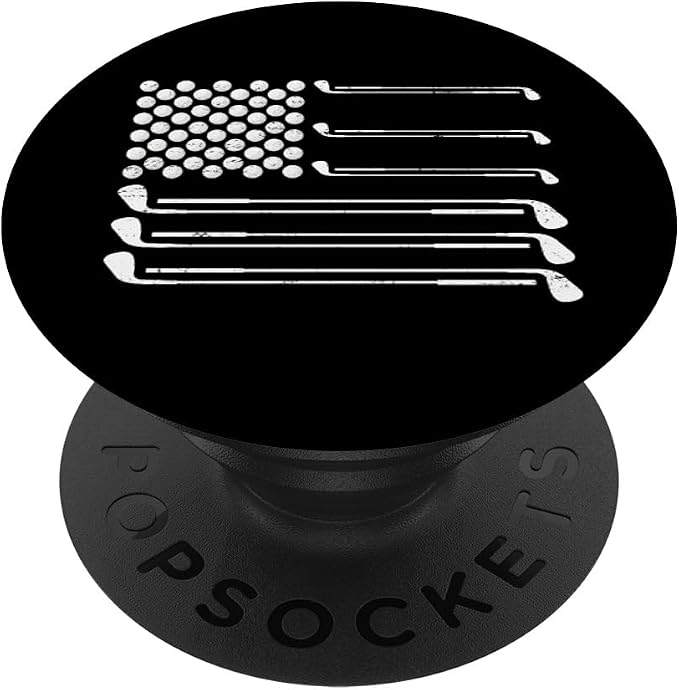 Golf American Flag Golfing Ball July 4th PopSockets Adhesive PopGrip