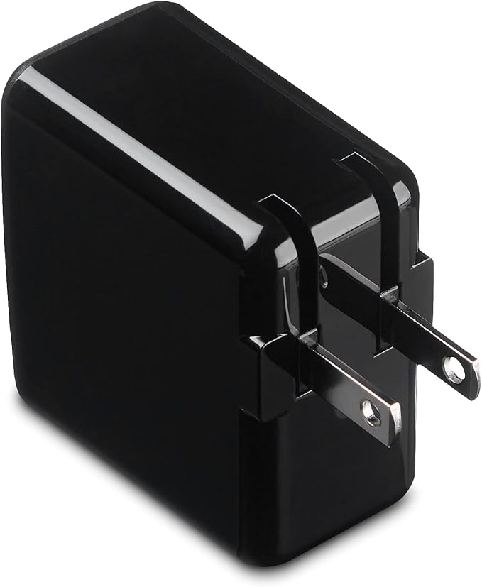 Amazon Basics 24W Two-Port USB-A Wall Charger for Multiple Devices Space-Saving Design 12W 2.4A per Port for iPhone 16/15/14/13/12/11/X Samsung and More Black