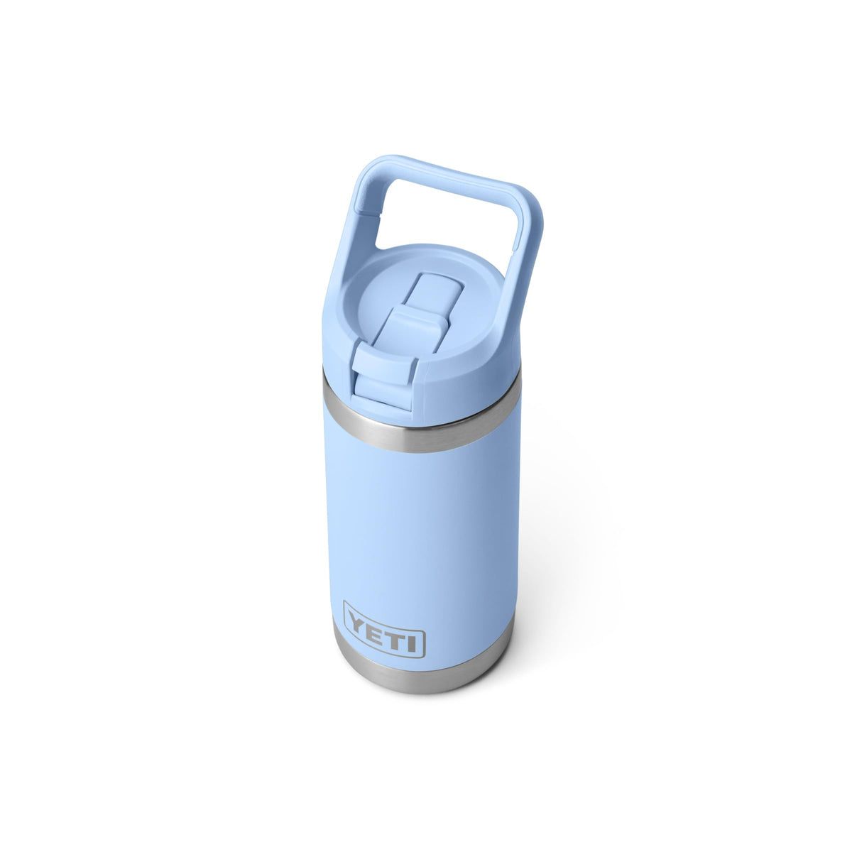 YETI Rambler Jr. 12 oz Kids Bottle, with Straw Cap, Big Sky Blue