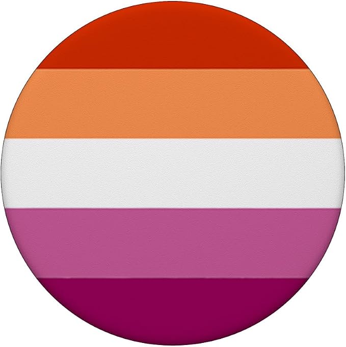 Lesbian Flag Cool Pride Butch Tomboy Lesbo LGBTQ Homosexual PopSockets Adhesive PopGrip