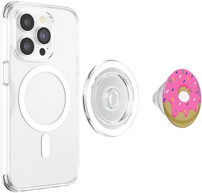 Pink Donut Pop Socket for Phone Cute PopSockets Jelly Donut PopSockets Adhesive PopGrip