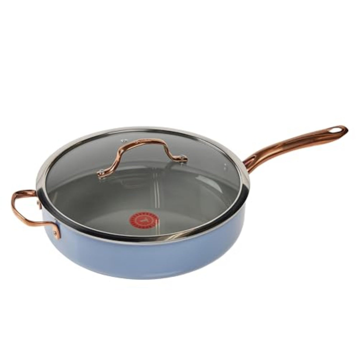 T-Fal Revive Ceramic Nonstick Sauté Pan with Lid, 6 Qt Forged Skillet