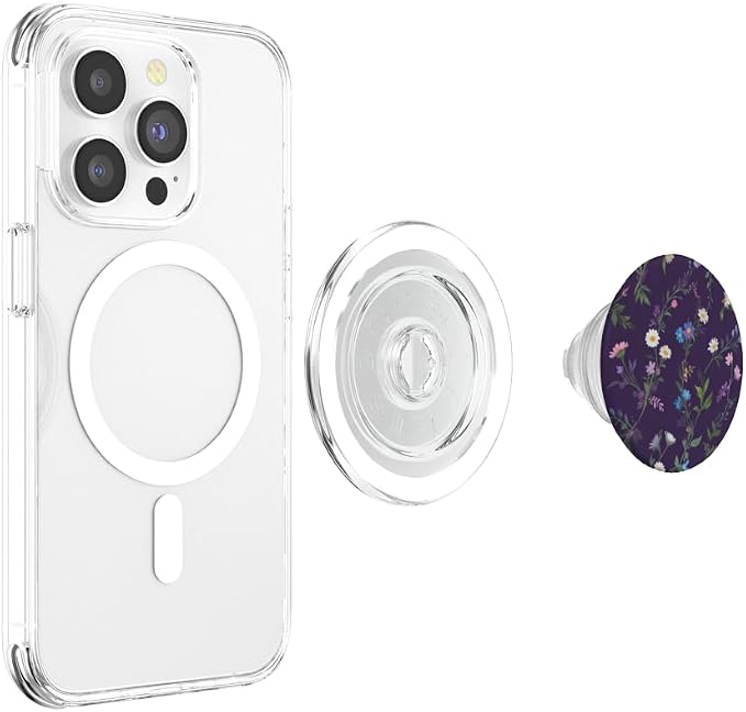 Cute Dark Purple Wildflowers Floral Flowers PopSockets Adhesive PopGrip