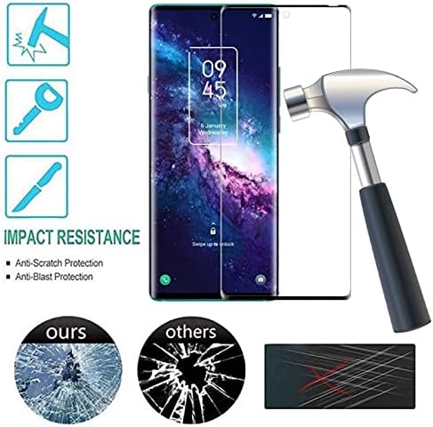 for TCL 20 Pro 5G 3D Curved Screen Protector [2 Pcs] 3D Full Coverage HD Clear Anti-Scratch Easy to Install Screen Tempered Glass for TCL 20 Pro 5G Phone