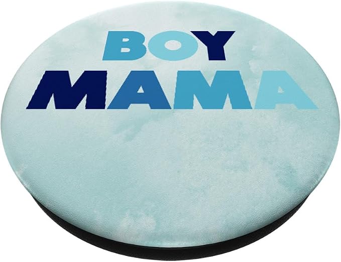 Trendy Boy Mama Blue Color Bluish Boy Mom Mother's Day PopSockets Adhesive PopGrip